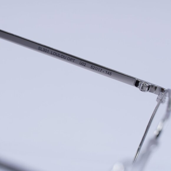 🕶️ New Saint Laurent SL301 LOULOU OPT 002 Eyeglasses - Silver Frame - Picture 6 of 10
